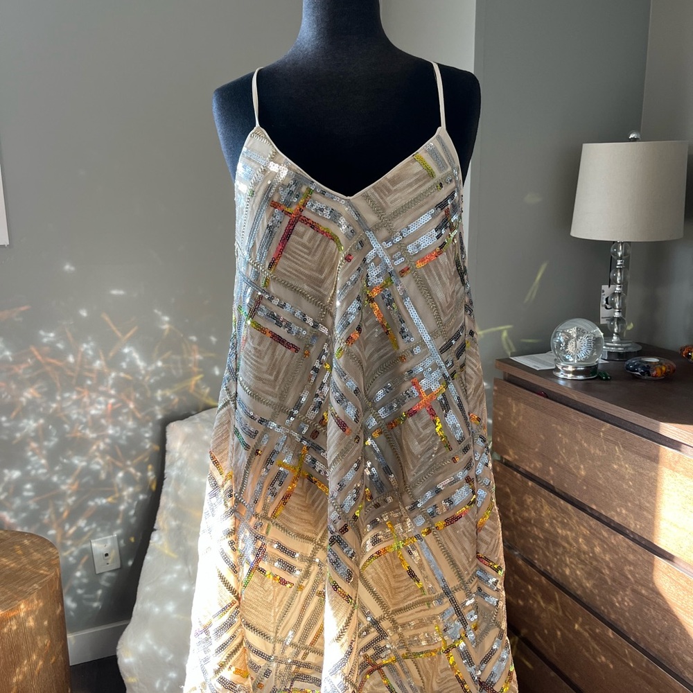 Theory Multi-Color Sequin Mini Dress